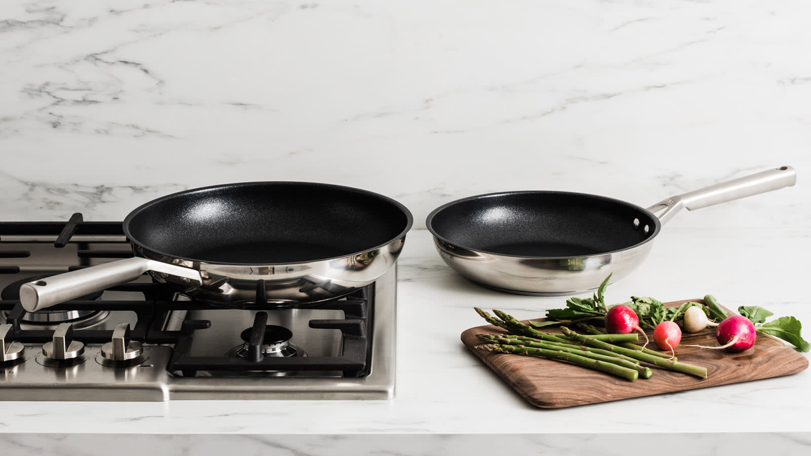 Ninja ZEROSTICK Stainless Steel 2Piece Frying Pan Set Ninja